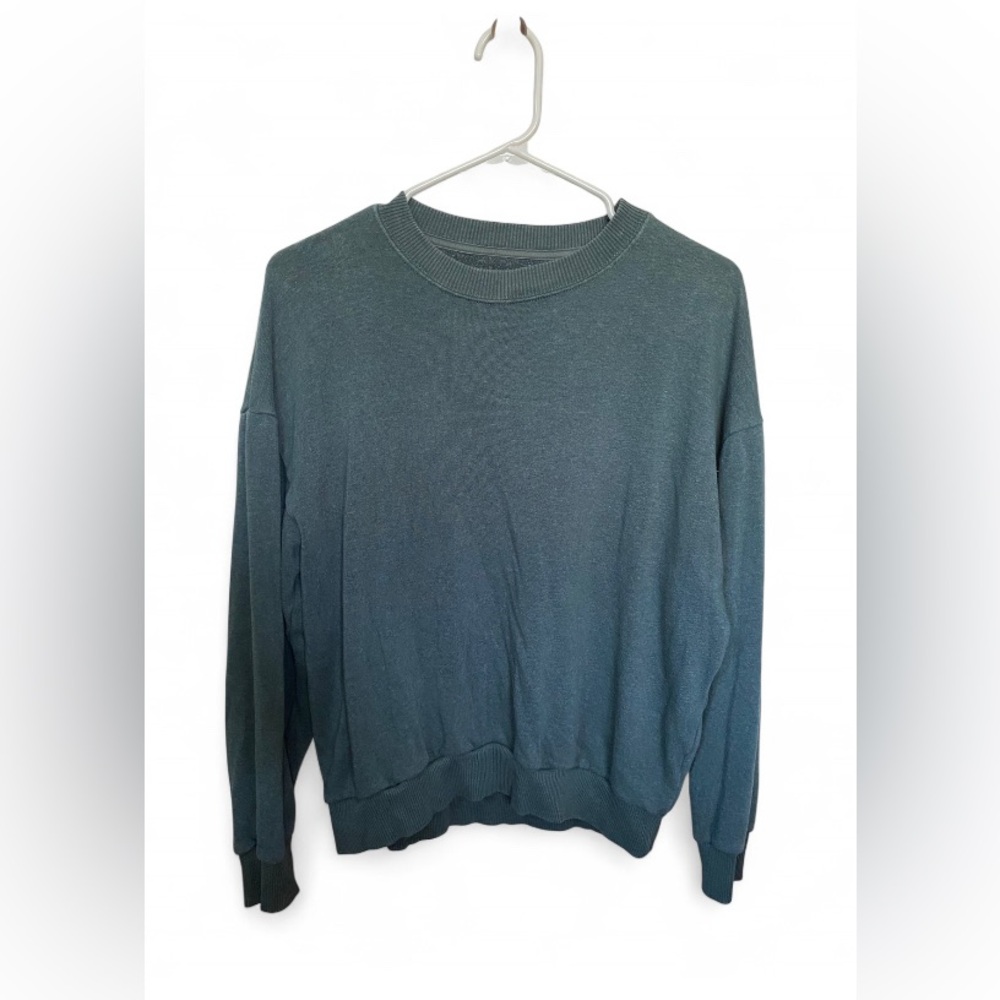 Women’s American Eagle Soft Green Mid-Cropped Crewneck Sweater